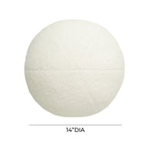 Boba Cream Vegan Shearling 14" Pillow Model: TOV-C68976